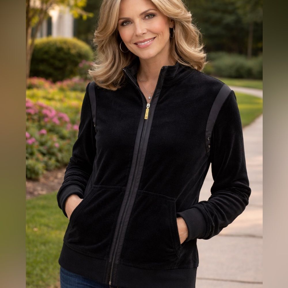 St John Sport Black Velour Jacket